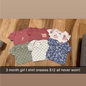 Carters 3 month t shirt onesies